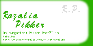 rozalia pikker business card